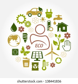 Eco green icons
