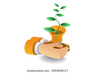 Eco green ideas planting green plants