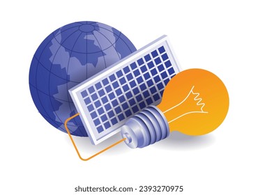Eco green infographic concept of natural energy for electricity