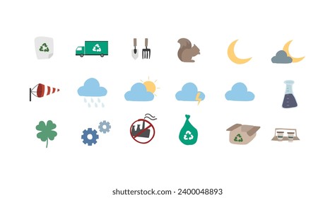 eco green isolated set - eps 10
