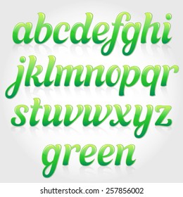 Eco green italic font