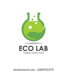 diseño de imagen de icono del logotipo de laboratorio ecológico 