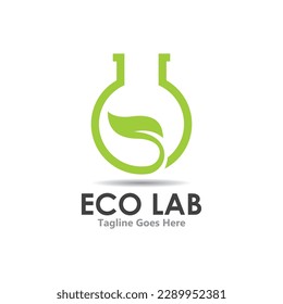 diseño de imagen de icono del logotipo de laboratorio ecológico 