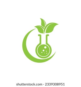 Eco green lab logo vector icon illustration design