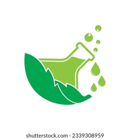 Diseño de iconos del logotipo del laboratorio ecológico