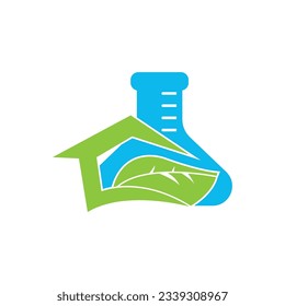 Eco green lab logo vector icon illustration design