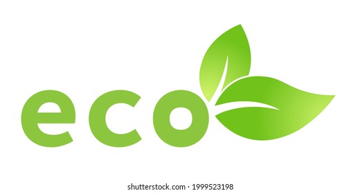 Eco green leaf icon Bio nature green eco symbol for web and business