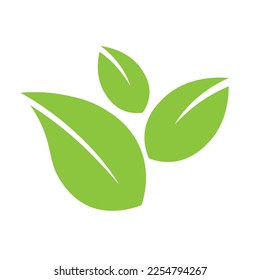 Eco green leaf icon Bio nature green eco symbol for web and business