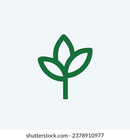 Eco green leaf icon Bio nature green eco symbol for web and business