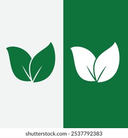 Icono de hoja verde ecológico aislado logotipo de Vector Plantilla de diseño