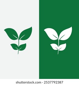 Eco verde ícone folha isolado vetor logotipo modelo de design