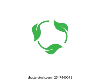 ECO Green Leaf Icon  Vector.