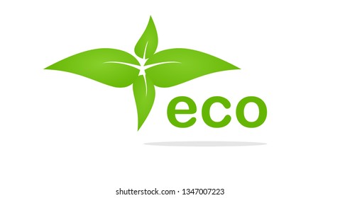 Eco Green leaf logo