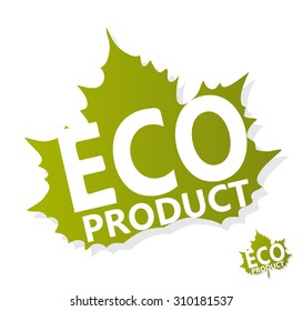 Eco green leaf logo 