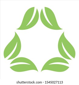 Eco Green Leaf Logo Design Template