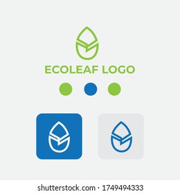 Diseño del logotipo Eco Green Leaf - el concepto de naturaleza puede servir para el logotipo saludable - logotipo del spa - signo de belleza