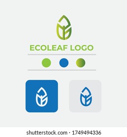 Eco Green Leaf Logo design - nature concept can for healthy logo - spa logo - beauty sign