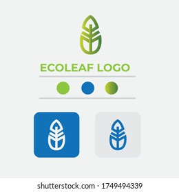 Diseño del logotipo Eco Green Leaf - el concepto de naturaleza puede servir para el logotipo saludable - logotipo del spa - signo de belleza