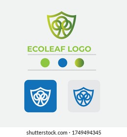 Diseño del logotipo Eco Green Leaf - el concepto de naturaleza puede servir para el logotipo saludable - logotipo del spa - signo de belleza