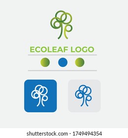 Diseño del logotipo Eco Green Leaf - el concepto de naturaleza puede servir para el logotipo saludable - logotipo del spa - signo de belleza