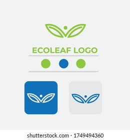 Eco Green Leaf Logo design - nature concept can for healthy logo - spa logo - beauty sign