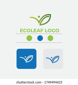 Eco Green Leaf Logo design - nature concept can for healthy logo - spa logo - beauty sign