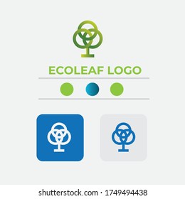 Eco Green Leaf Logo design - nature concept can for healthy logo - spa logo - beauty sign