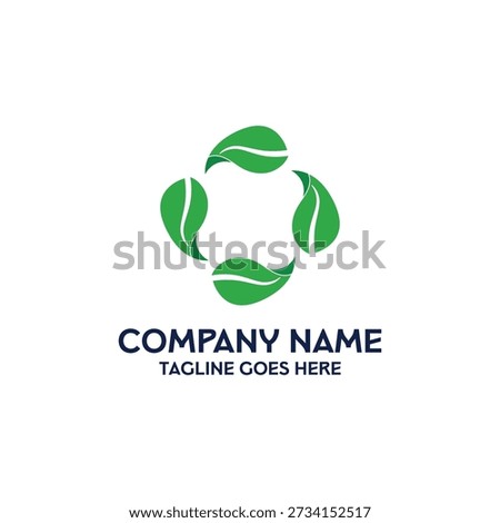 Eco Green Leaf Logo Design Representing Health Nature Organics And Environmental Solutions