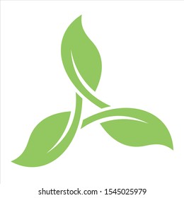 Eco green leaf logo designs vector illustration isolated
