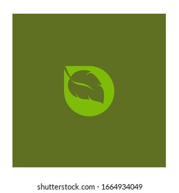 Eco Green Leaf logo and Icon. Concept design logo for beauty, botanical, organic, nature.