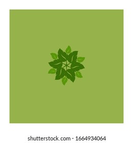 Eco Green Leaf logo and Icon. Concept design logo for beauty, botanical, organic, nature.