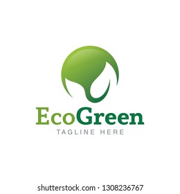 Eco Green Leaf logo template