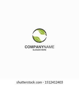 Eco Green Leaf Logo Template. Eps 10