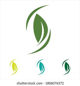diseño de ilustraciones vectoriales del logotipo de la hoja verde ecológica 