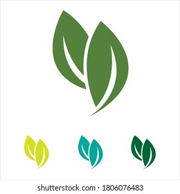 diseño de ilustraciones vectoriales del logotipo de la hoja verde ecológica 