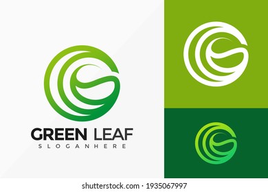 Eco Green Leaf Logo Vector Design. Abstract emblem, designs concept, logos, logotype element for template.