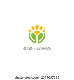 Eco green leaf nature logo