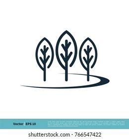 Eco Green Leaf / Tree Icon Vector Logo Template Illustration Design. Vector EPS 10.