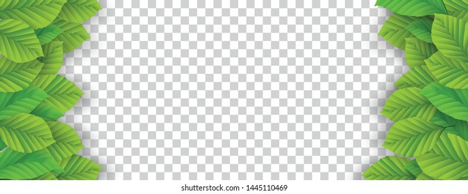 Eco with green leaves on the checked background. Eps 10 vector file.