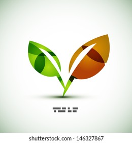 Eco green leaves vector design