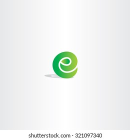 eco green letter e logo vector sign element logotype bio