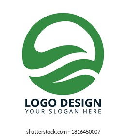 Eco Green Logo Design. Letter O Eco Logo Design