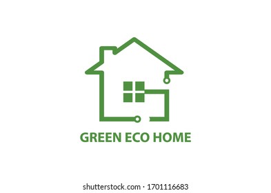 Eco green logo design template design element