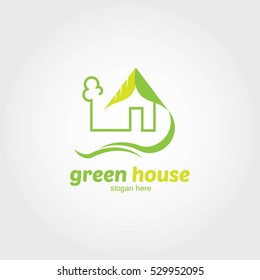 Eco Green Logo Design Template. Vector Illustration