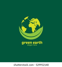 Eco Green Logo Design Template. Vector Illustration