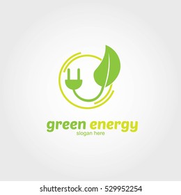 Eco Green Logo Design Template. Vector Illustration