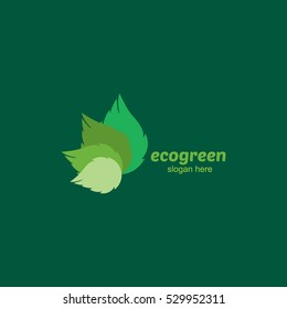 Eco Green Logo Design Template. Vector Illustration