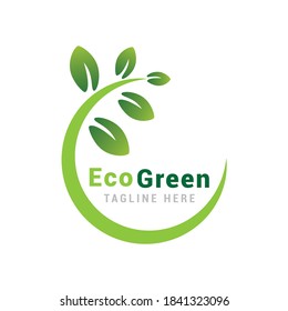 Plantilla vectorial de icono de logotipo ecológico.