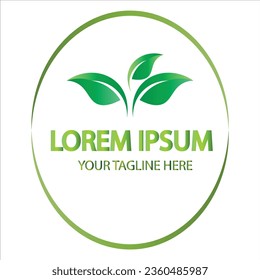 Eco green logo make by adobe illustrator