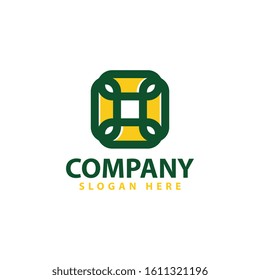 eco green logo template design vector icon illustration